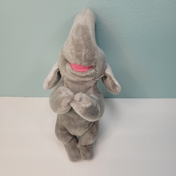 The Petting Zoo Elephant Lolly Plush Trunk Up Blue Glitter Eyes 7" 200221 - Picture 4 of 10